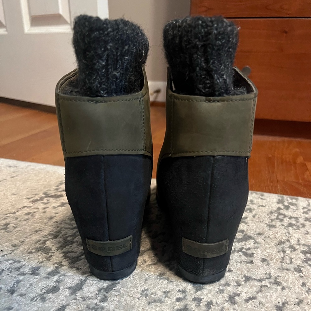 Sorel Joanie Sweater Wedge Boots - Picture 4 of 8